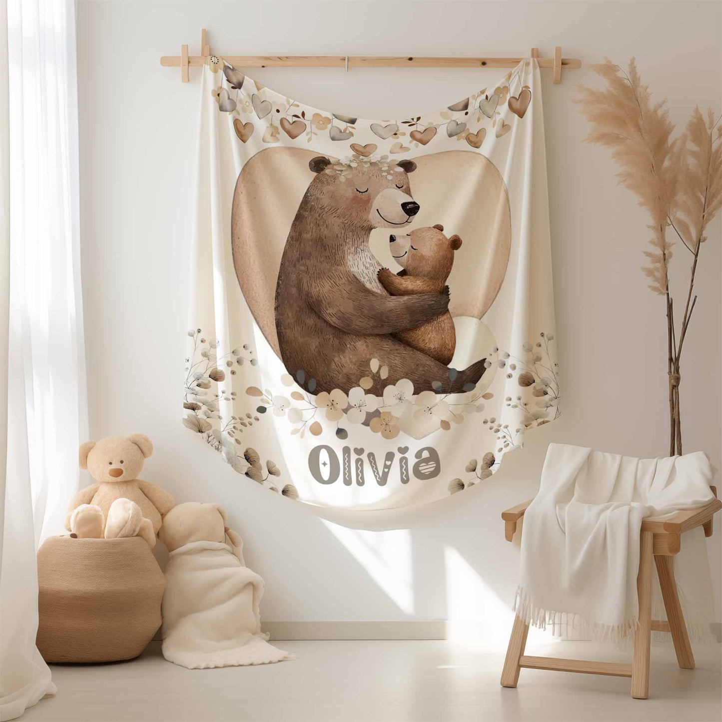 Mom And Baby Bear Blanket