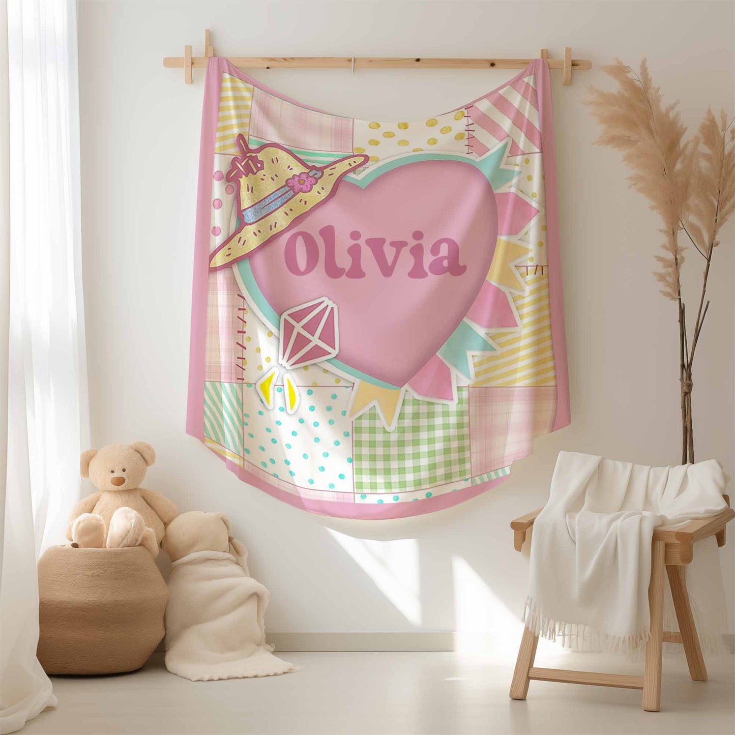 Pastel Heart Blanket