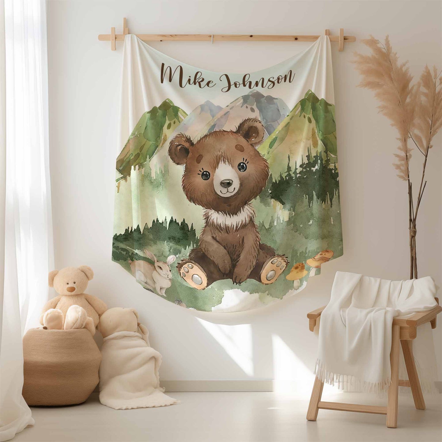 Mountain Bear Blanket