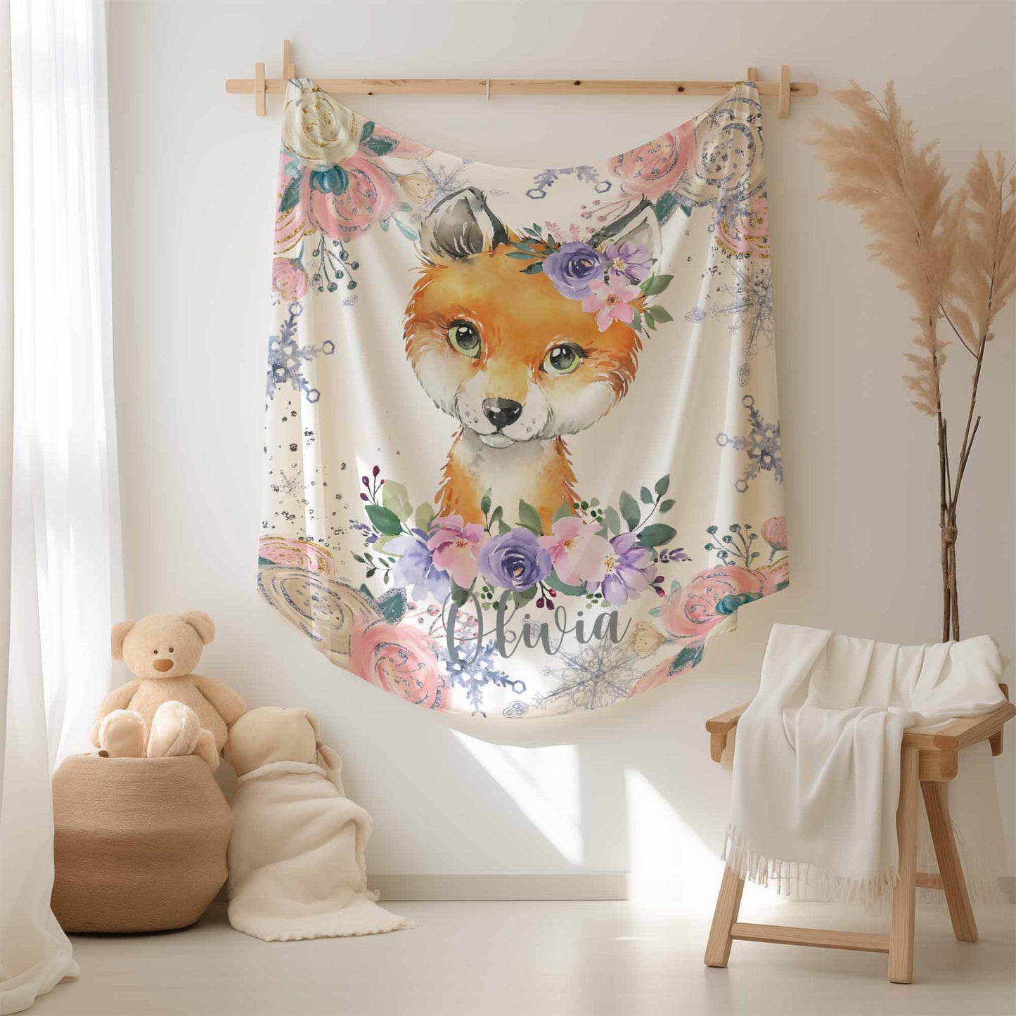 Fox Baby Blanket