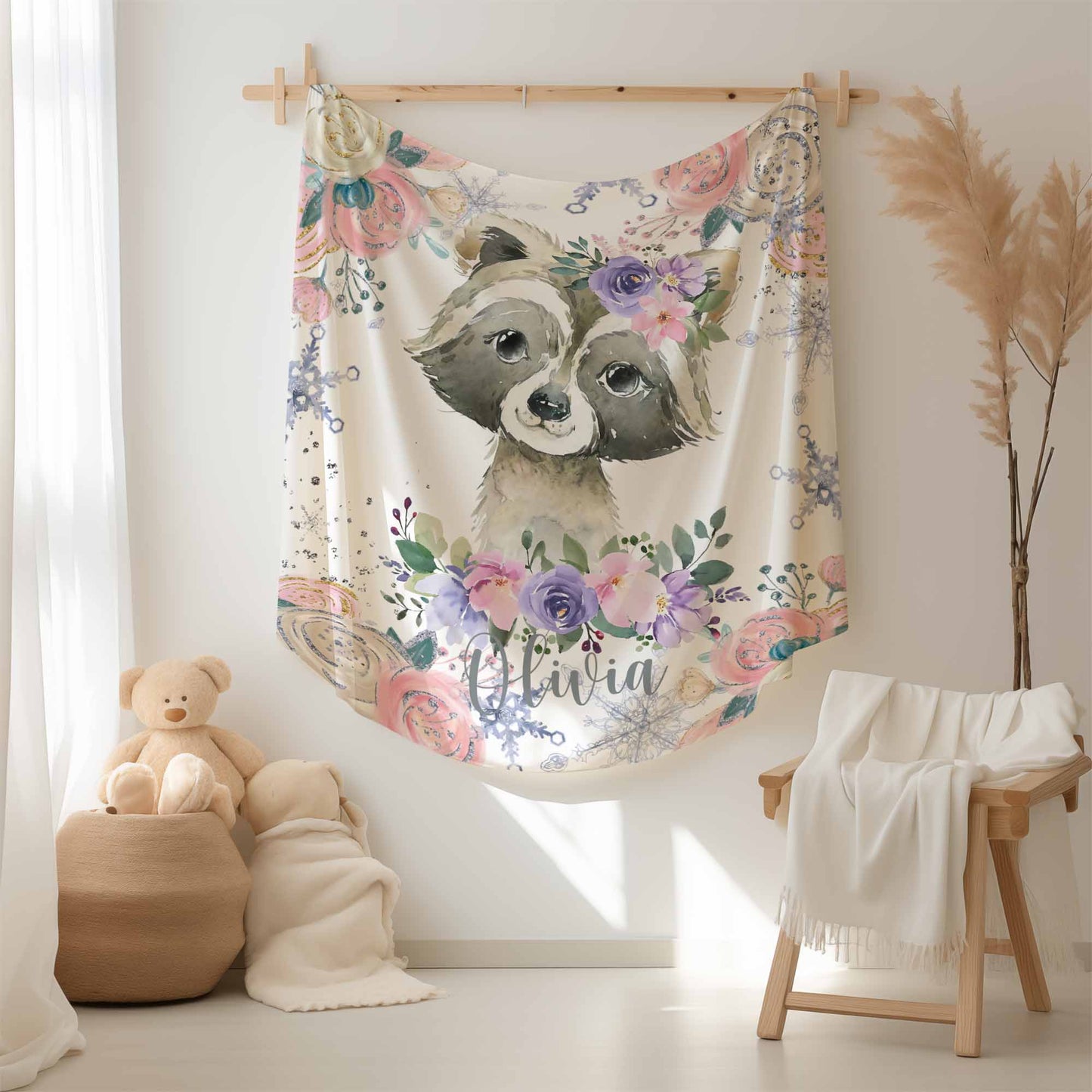 Raccoon Baby Blanket