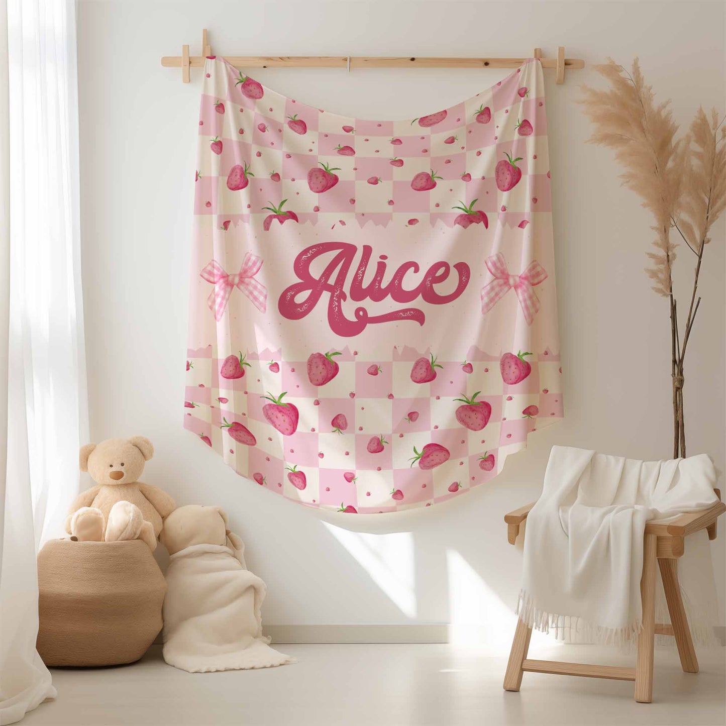 Coquette Strawberry Blanket