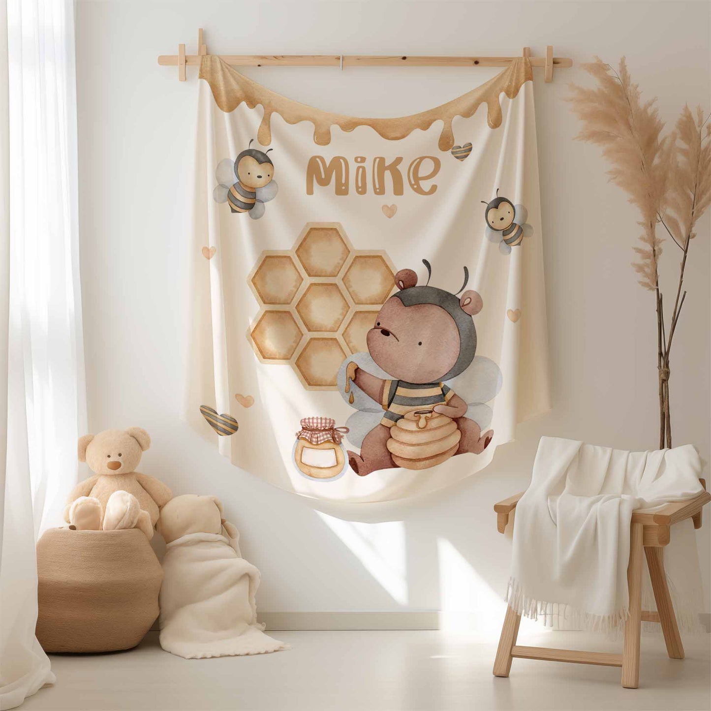 Bumble Bee Nursery Blanket