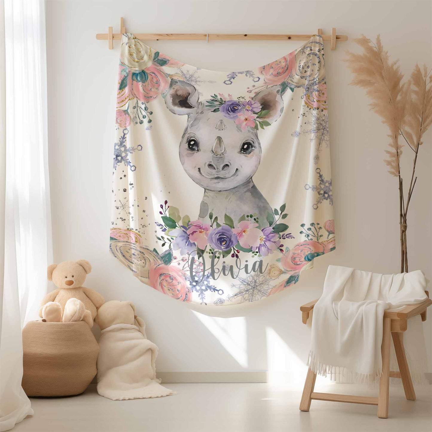 Rhino Baby Blanket