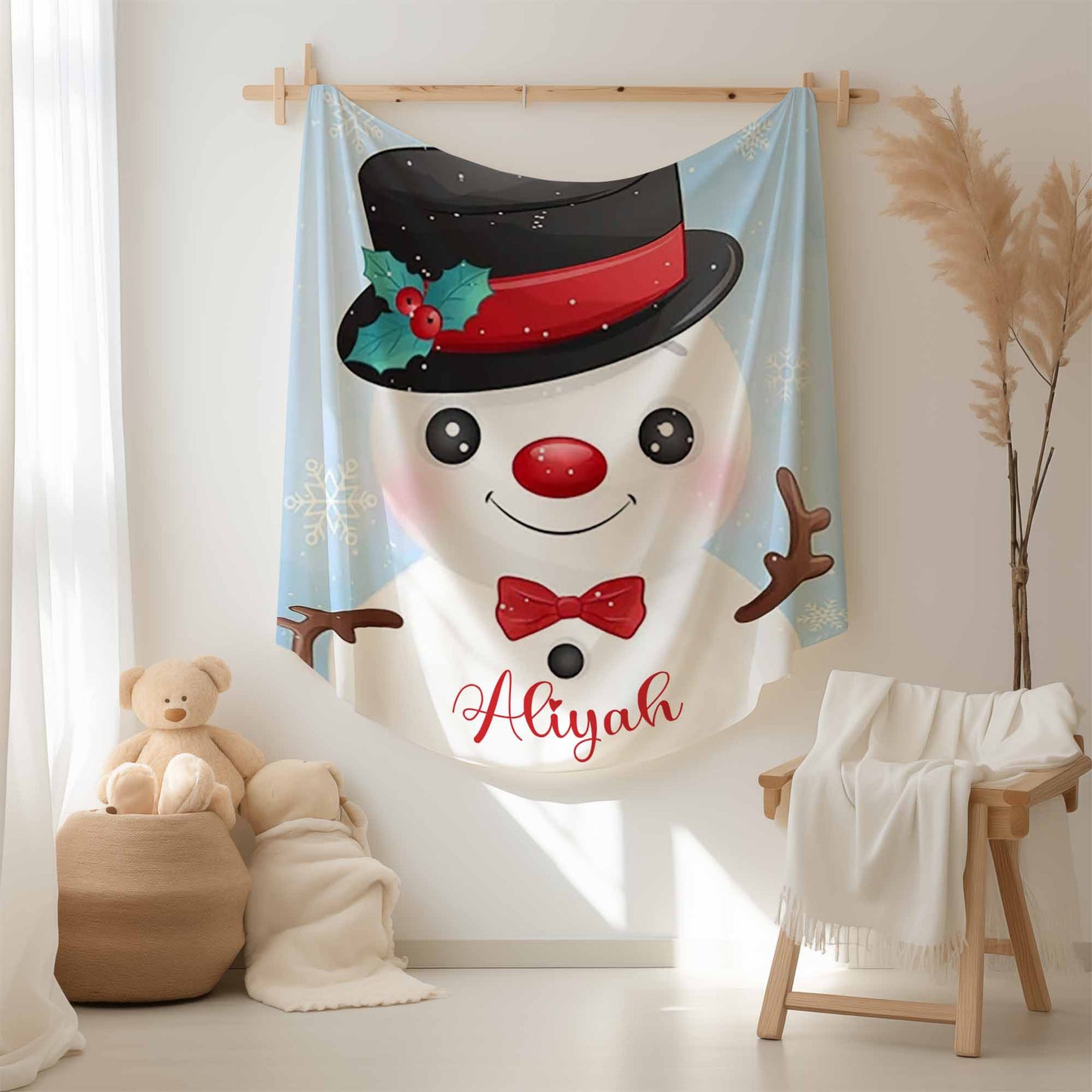 Christmas Snowman Blanket