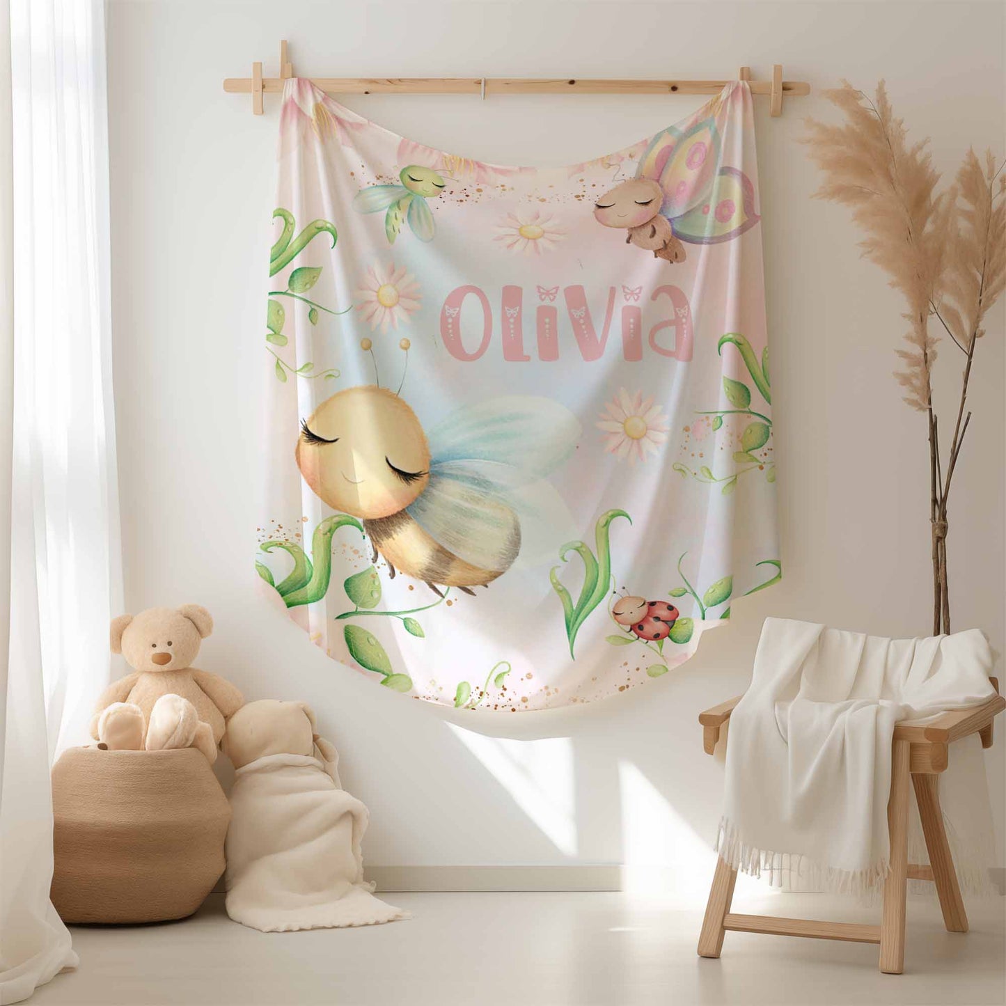 Cute Bugs Spring Blanket
