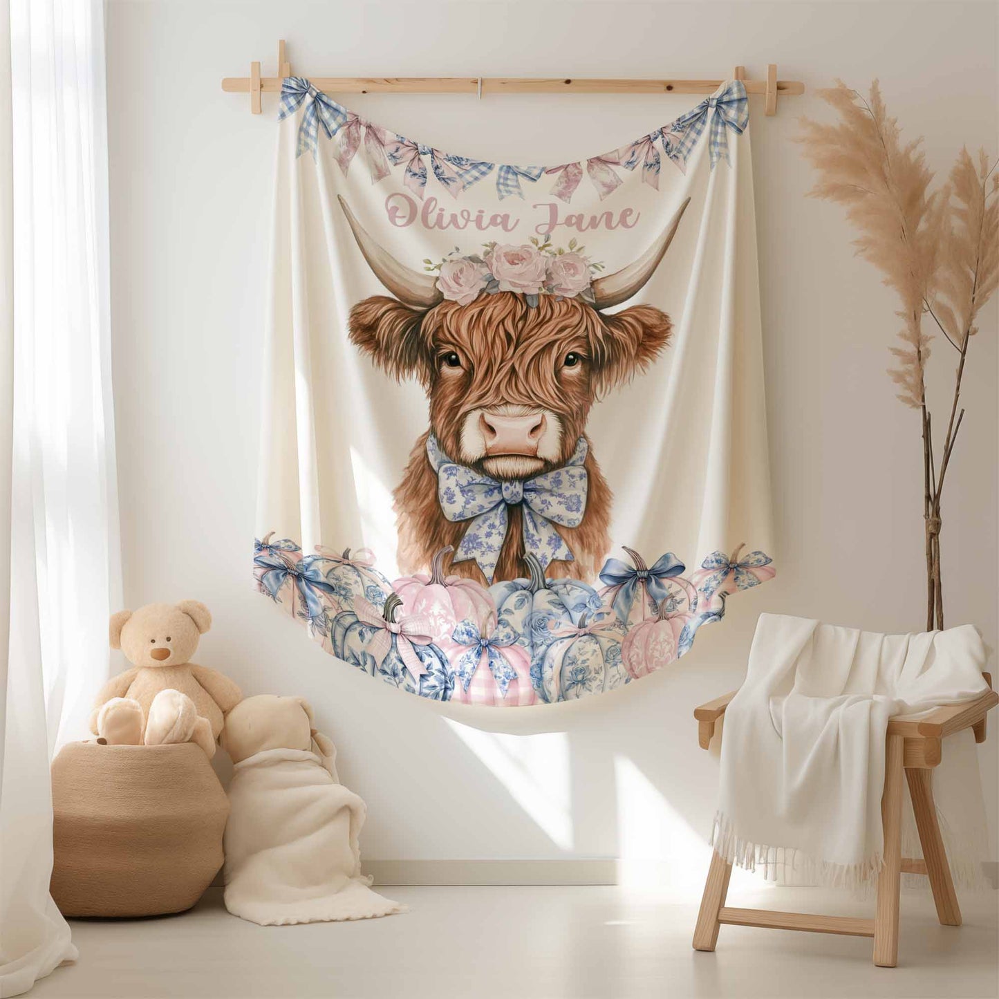 Highland Cow Baby Blanket