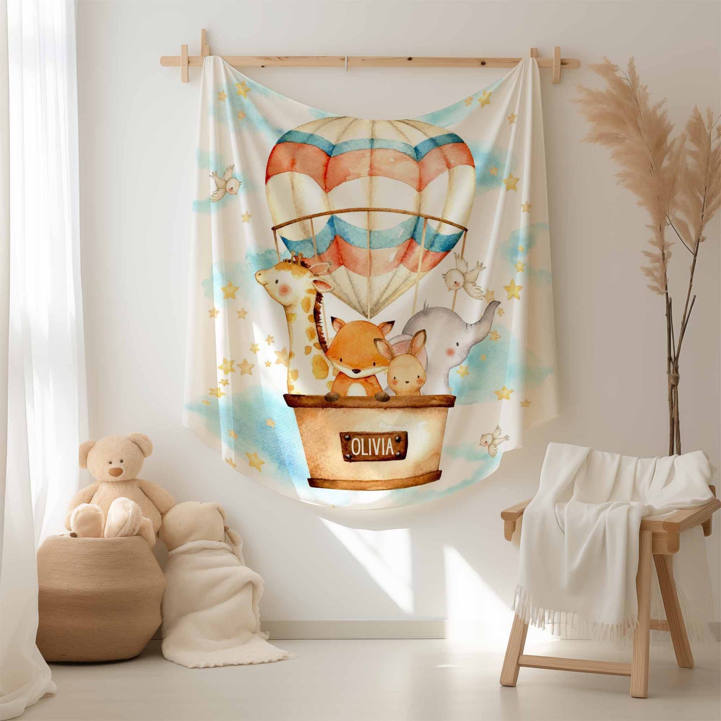 Hot Air Balloon Baby Blanket