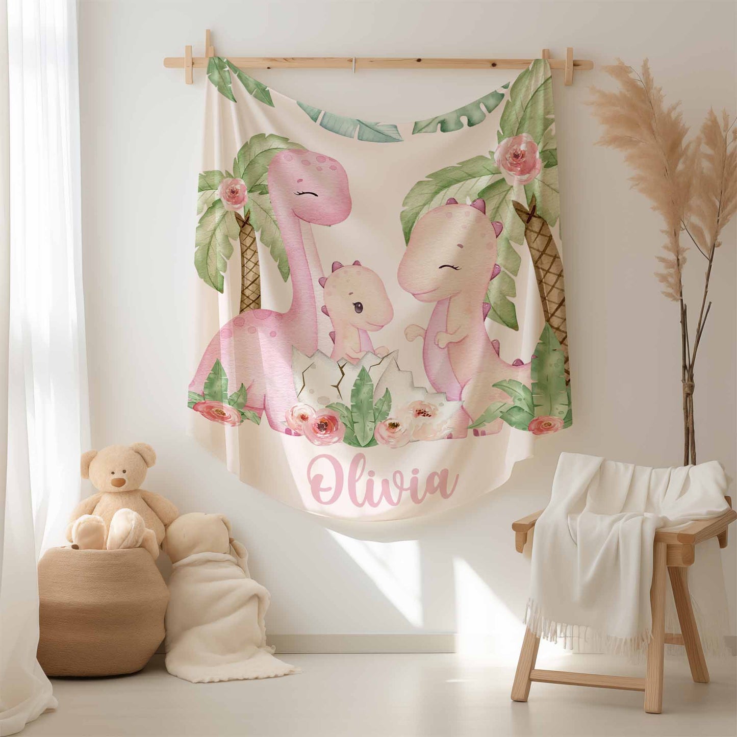 Dinosaur Family Blanket