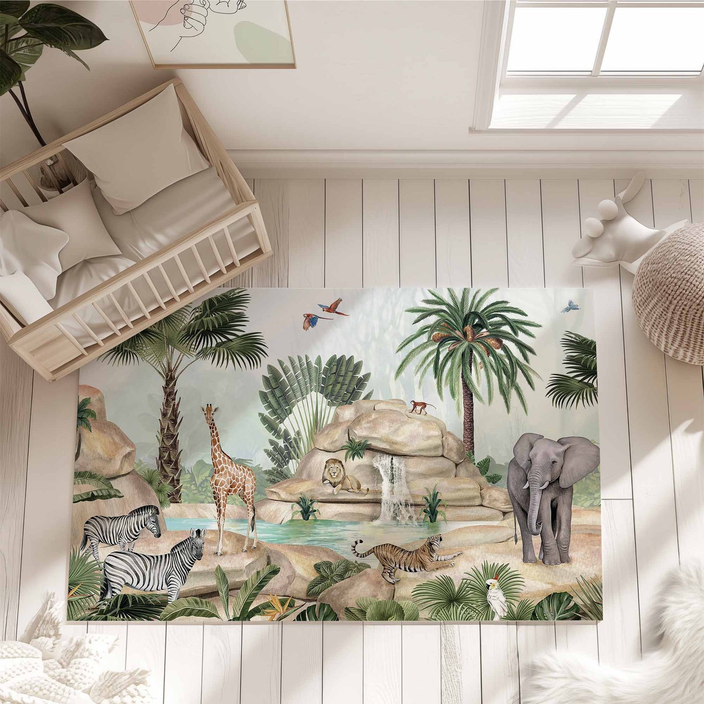 Safari Animals Playroom Rug