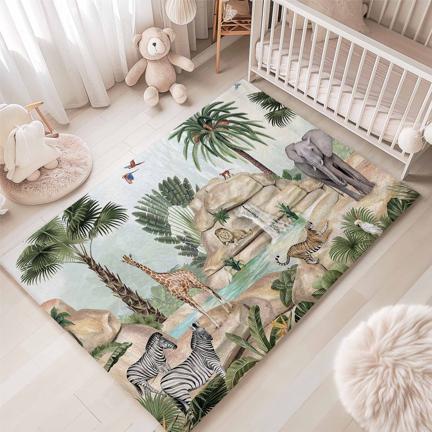 Safari Animals Playroom Rug