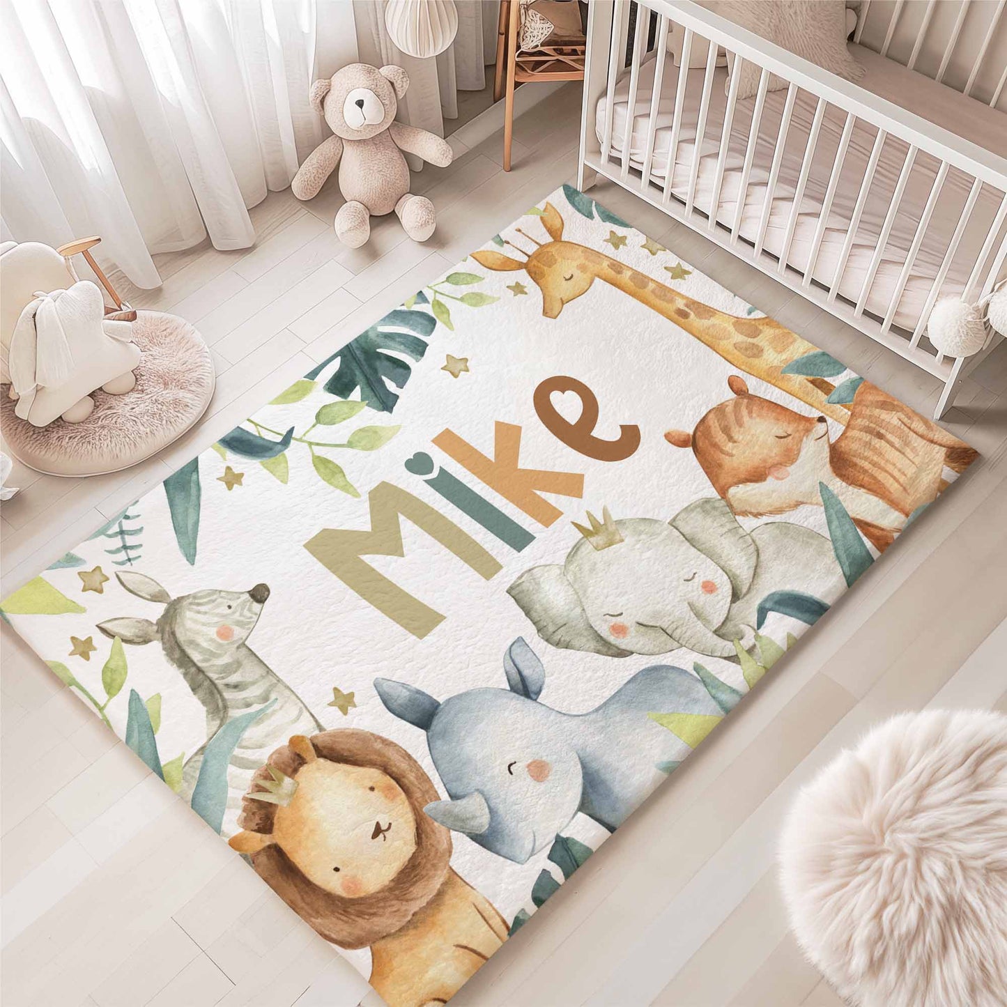 Safari Animals Nursery Rug