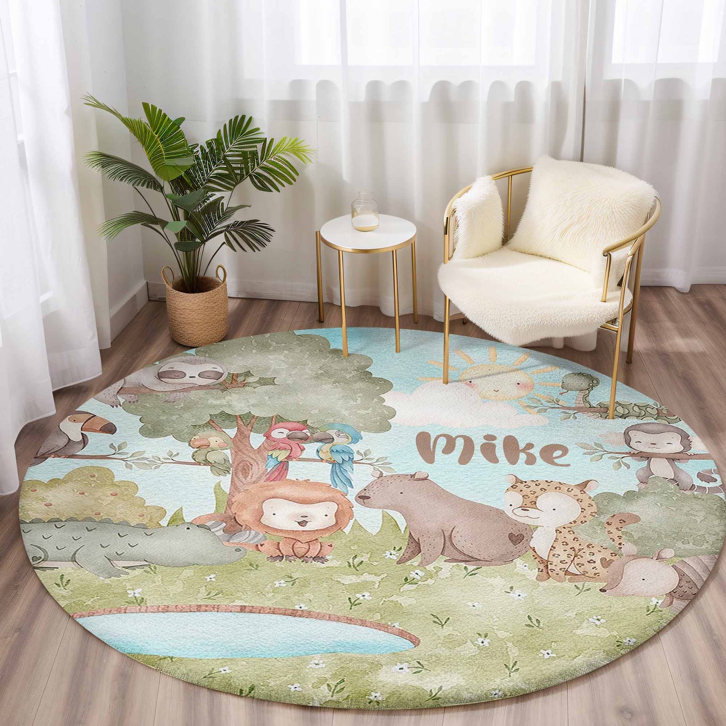 Forest Animals Round Rug