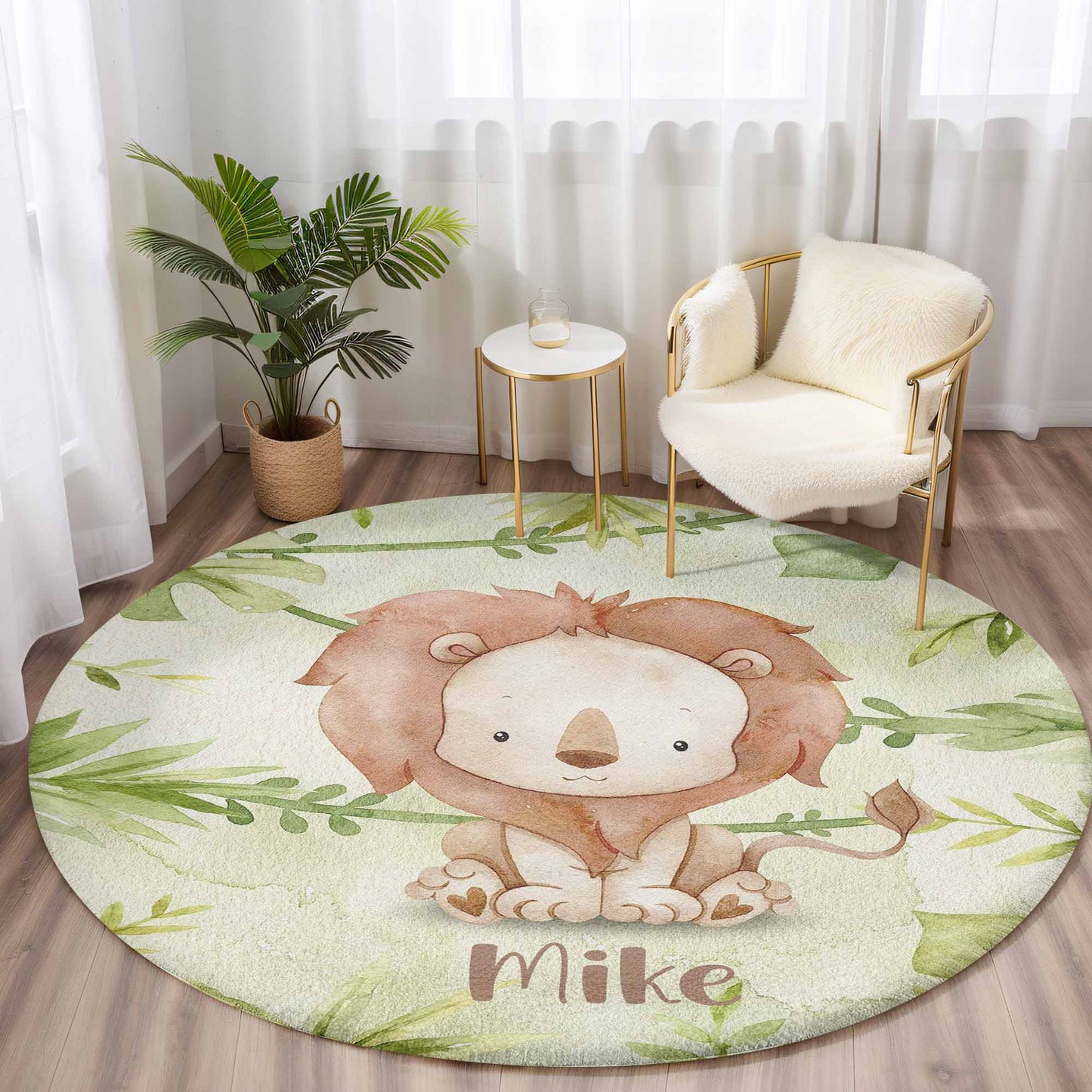 Baby Lion Round Rug
