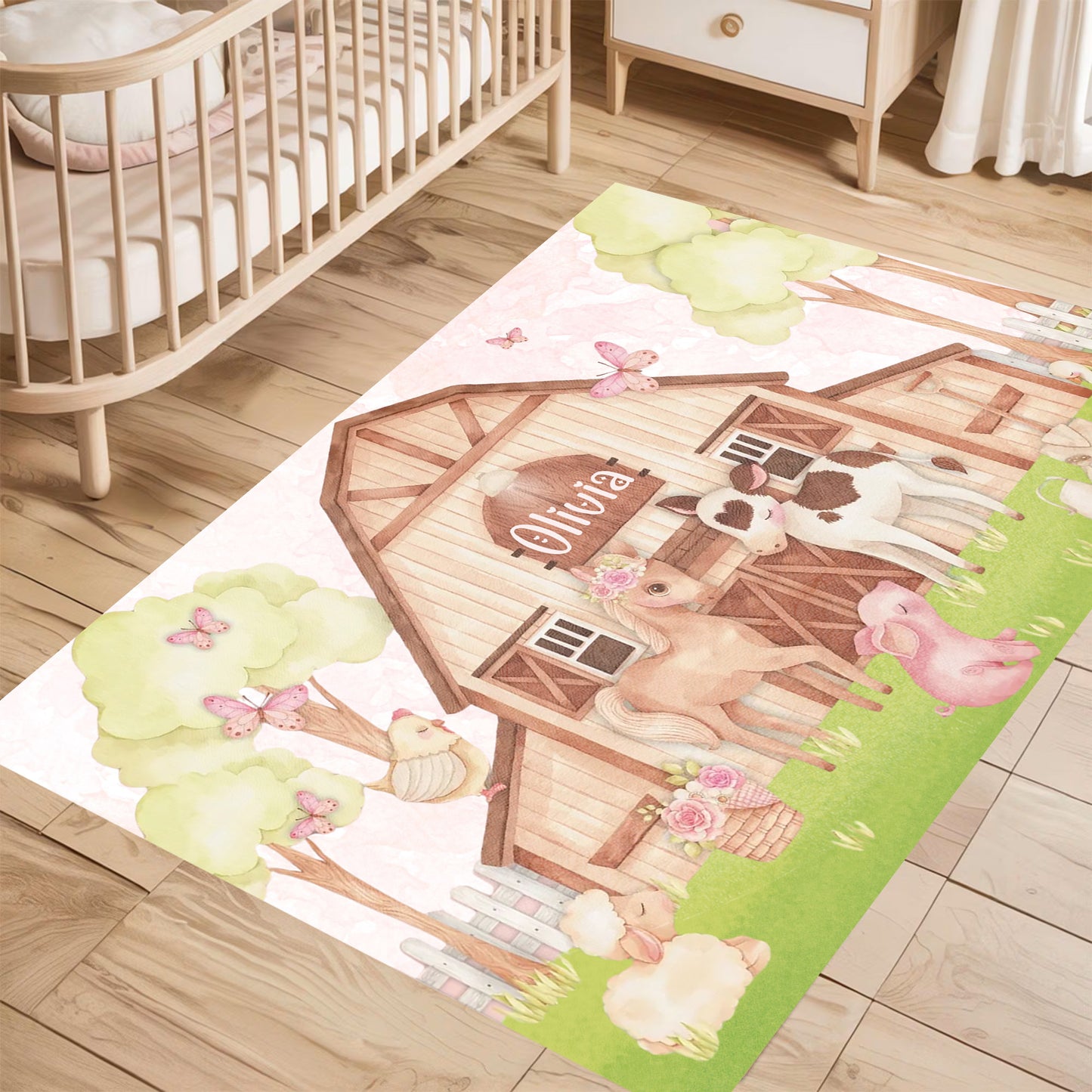 Farm Animals Playroom Rug