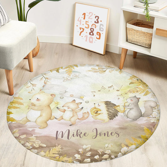 Animal Parade Round Rug