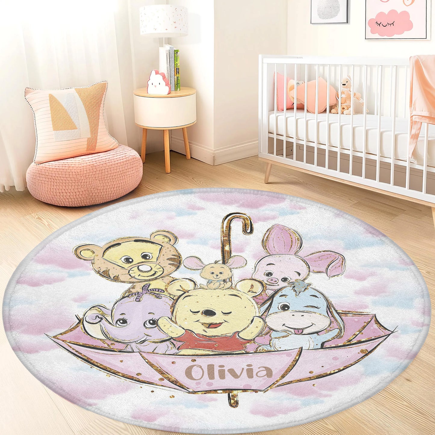 Safari Animals Round Rug