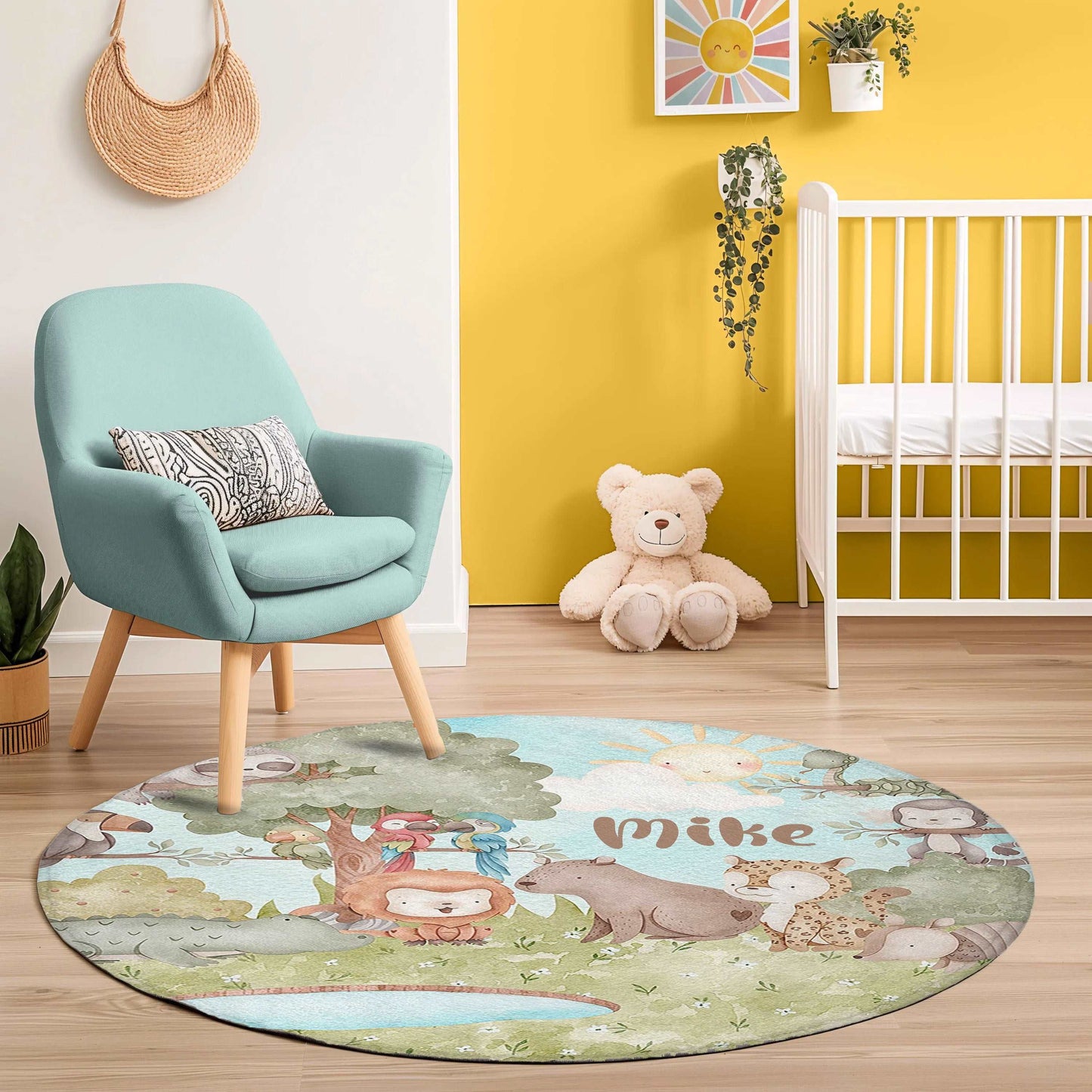 Forest Animals Round Rug