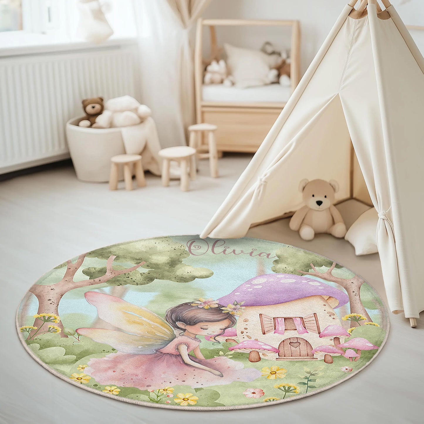 Princess Fairy Round Rug