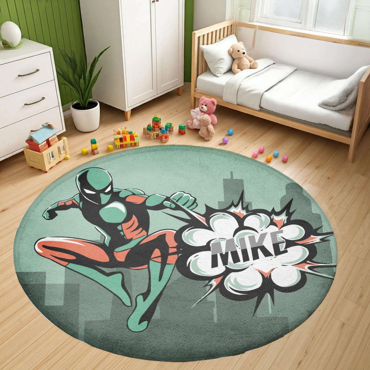 Superhero Round Rug