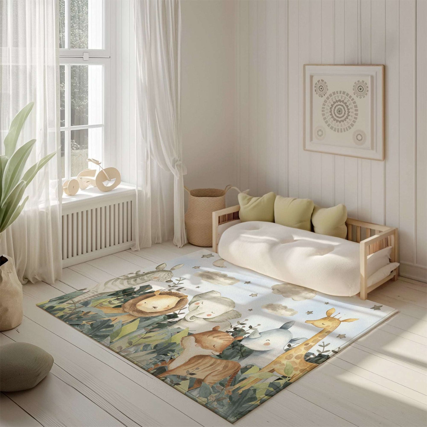 Safari Animals Nursery Rug