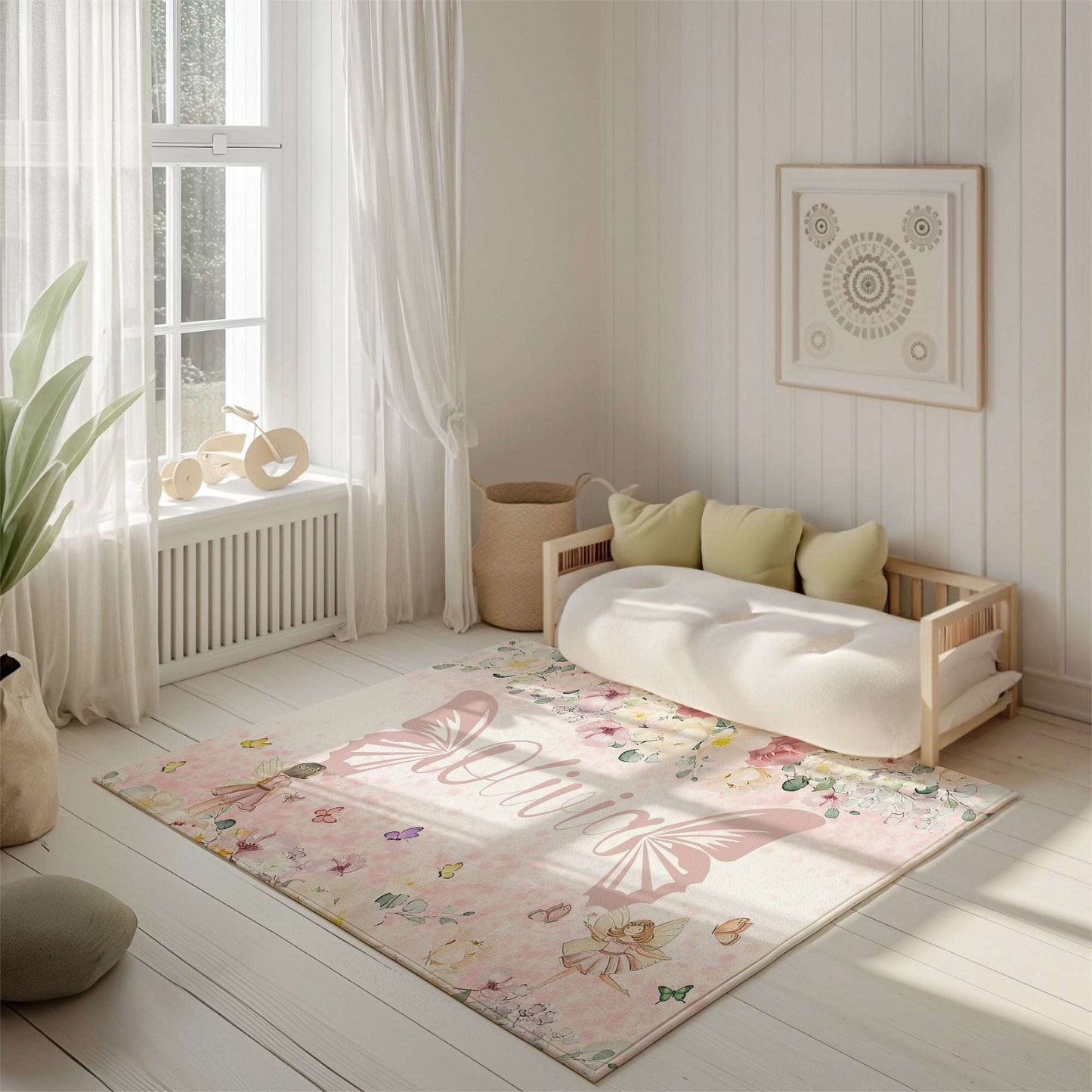 Butterfly Fairy Nursery Rug