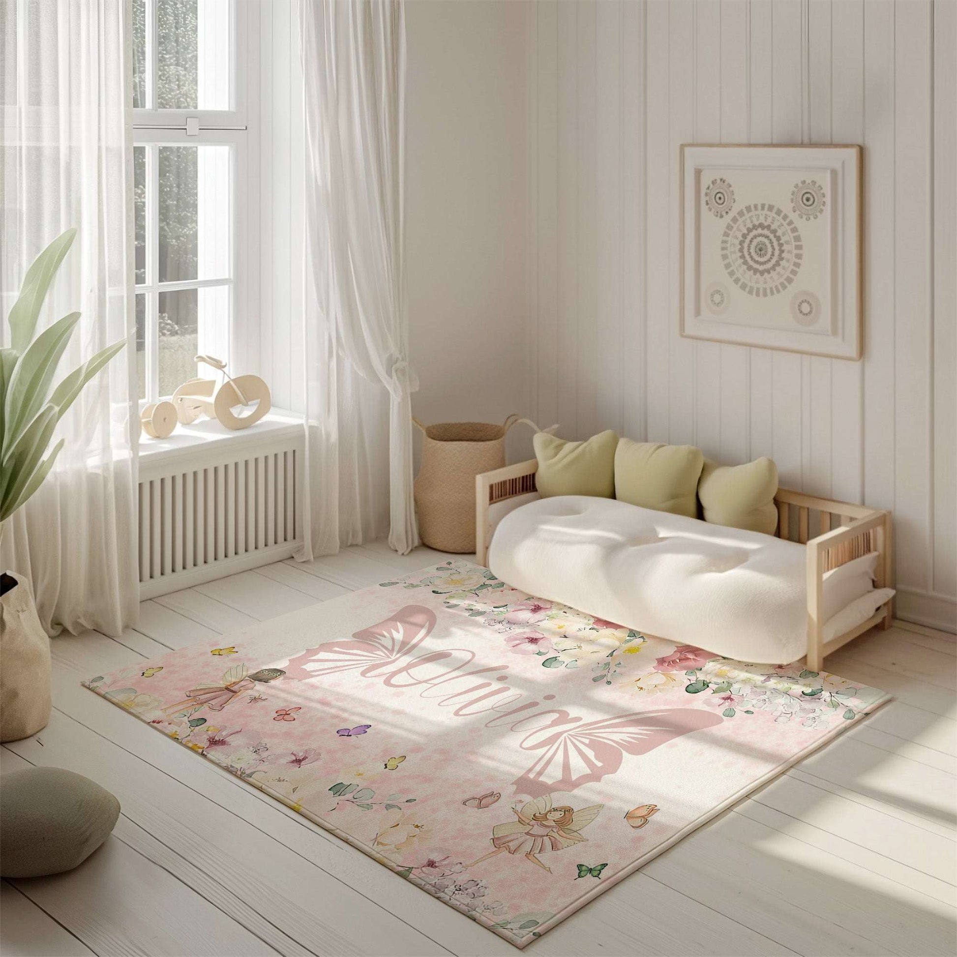 Butterfly Fairy Nursery Rug