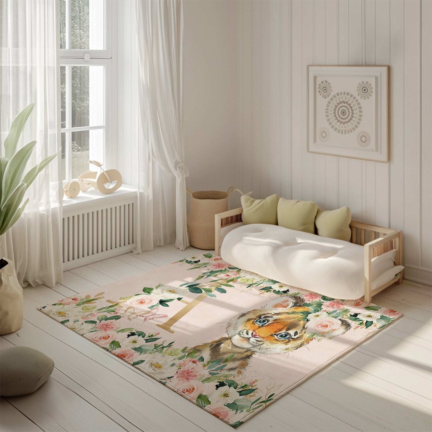 Tiger Rose Floral Rug