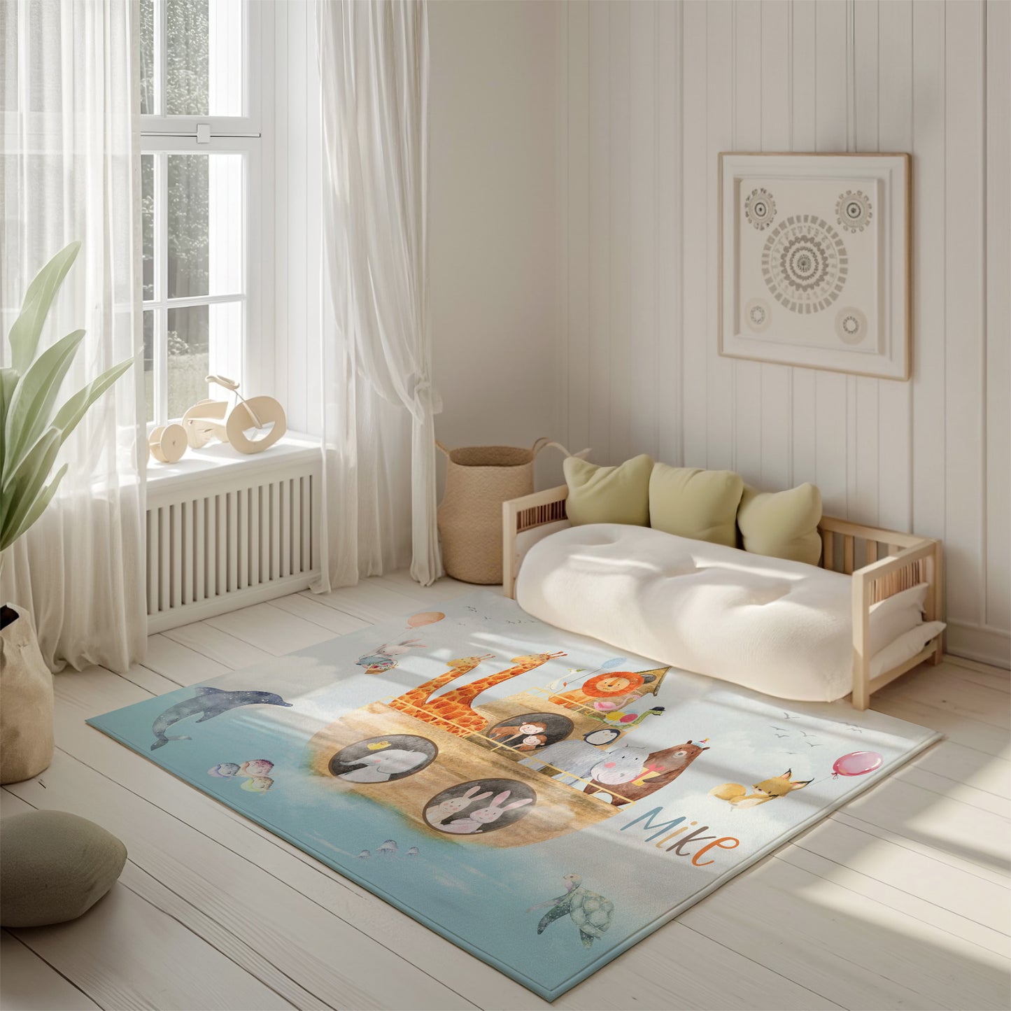 Noah Ark Animals Nursery Rug