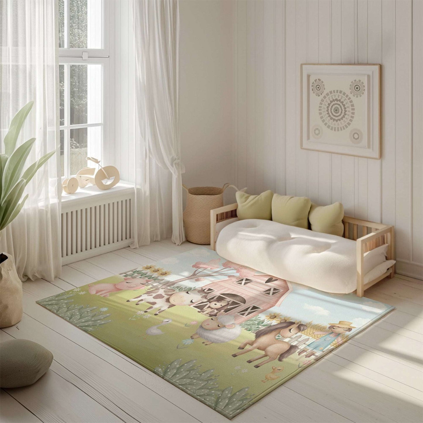 Farm Animals Nursery Rug