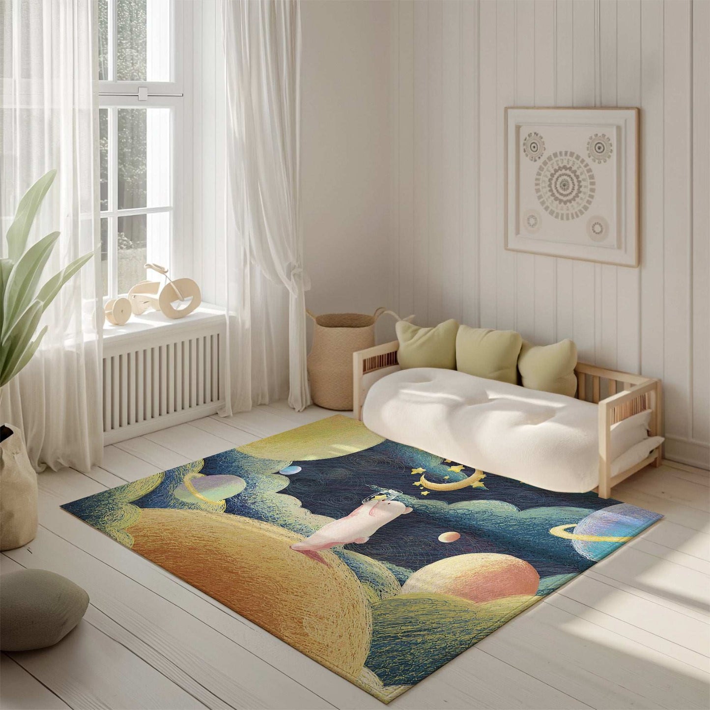 Space Bear Nursery Rug