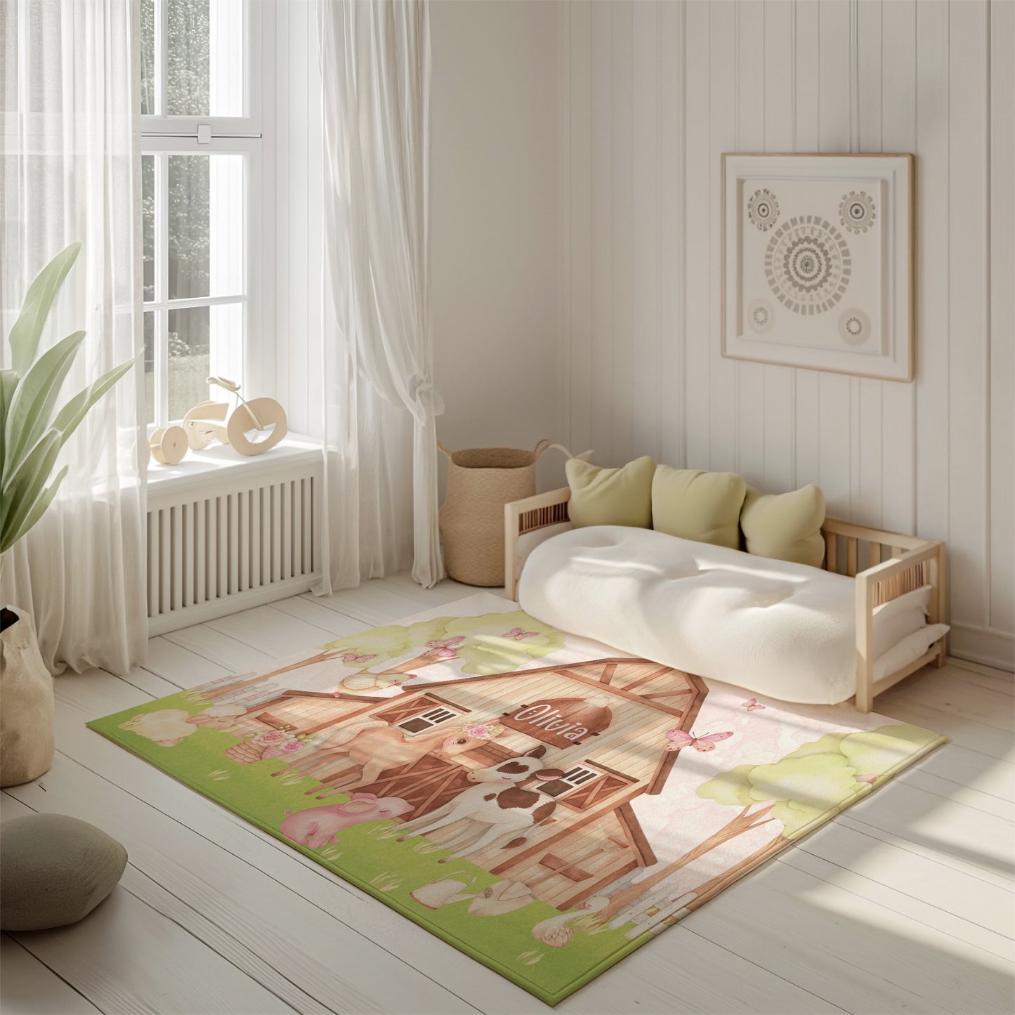 Farm Animals Playroom Rug