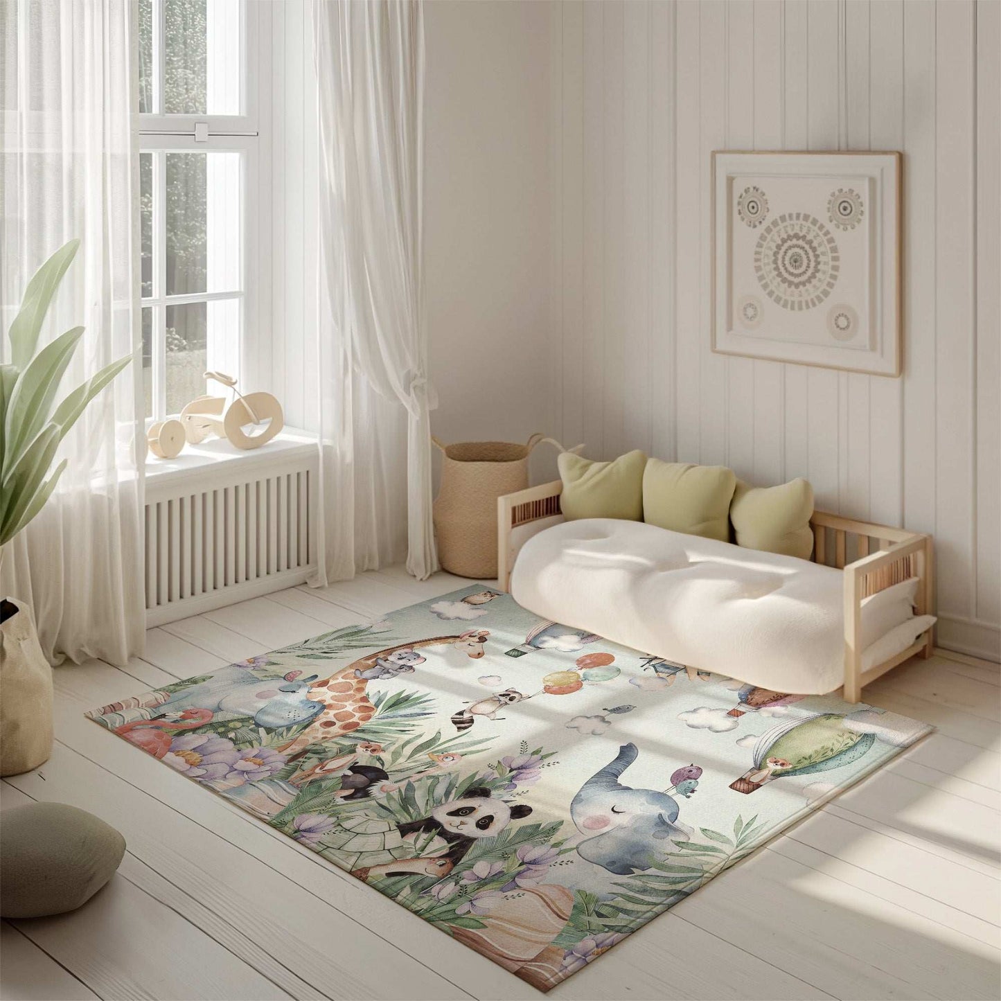 Safari Animals Nursery Rug