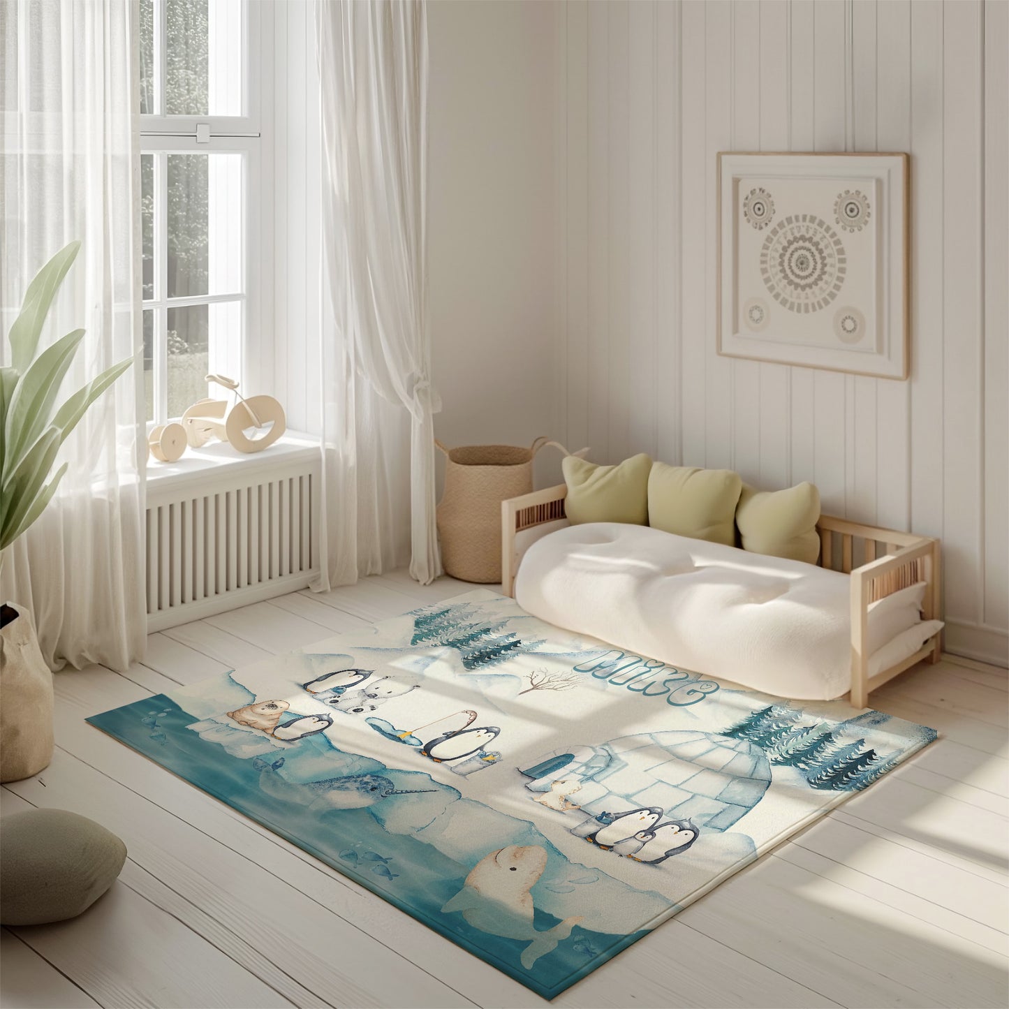 Arctic Animals Nursery Rug
