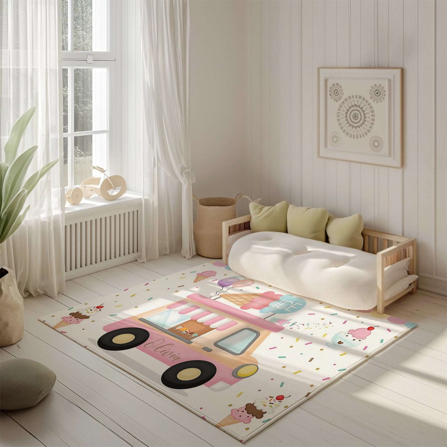 Ice Cream Van Nursery Rug