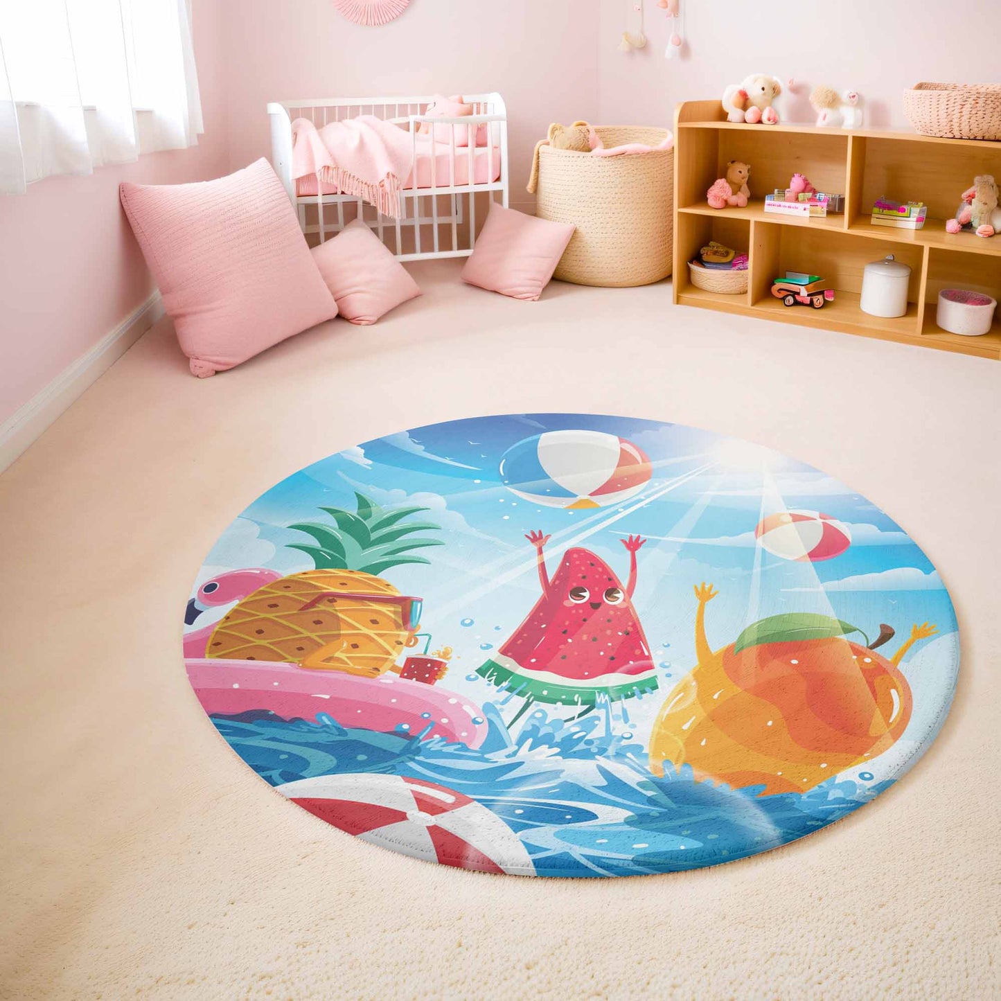 Summer Time Round Rug