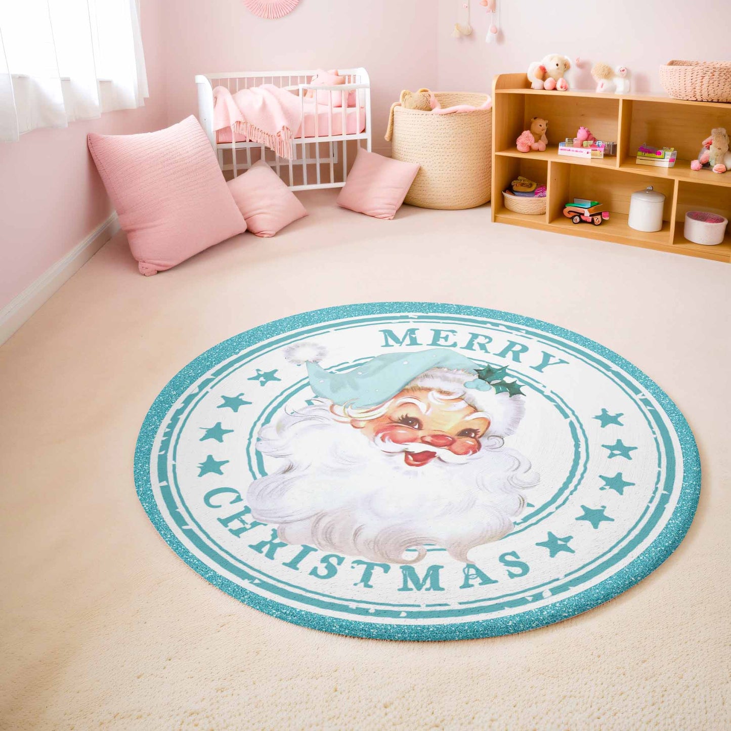 Santa Claus Round Rug