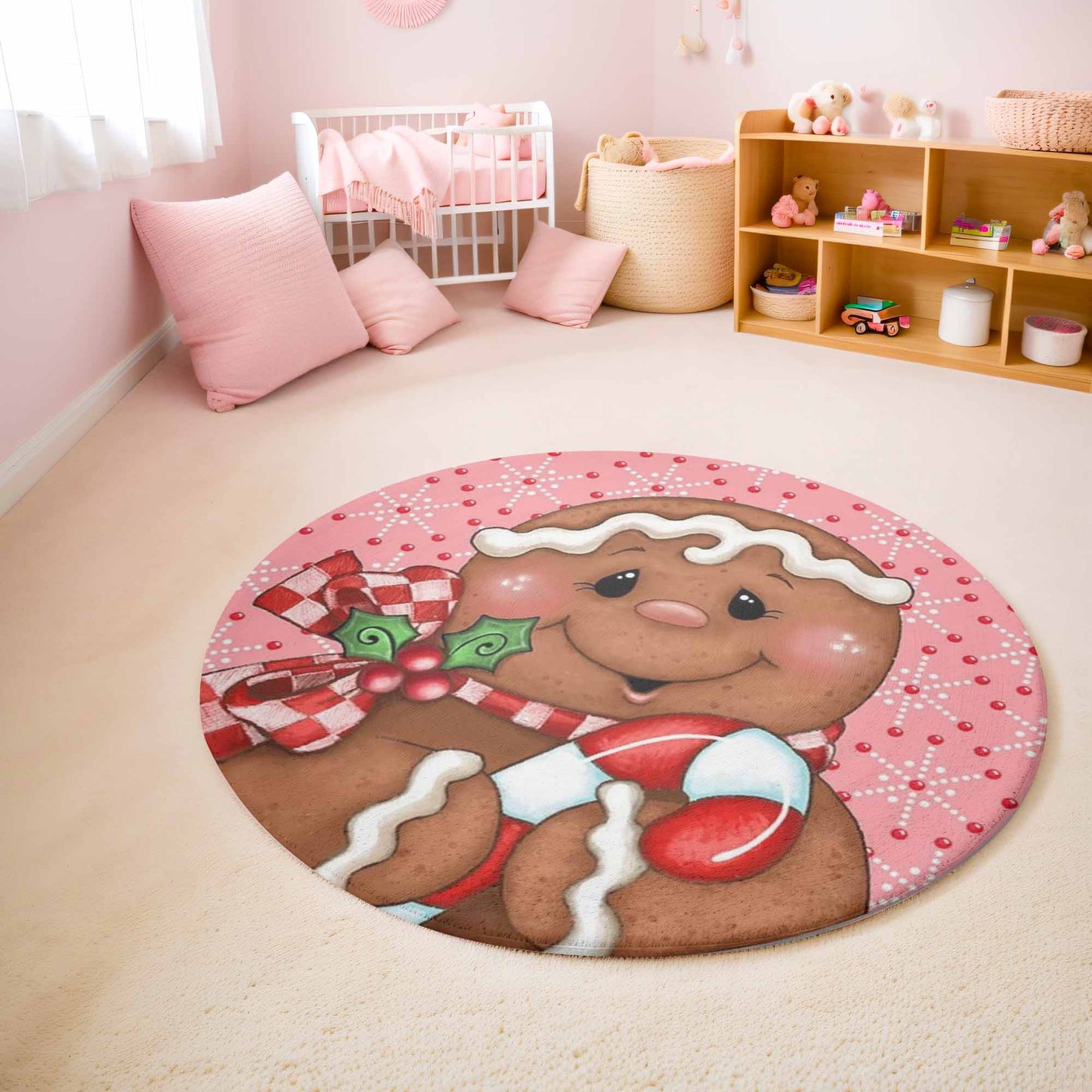 Gingerbread Man Round Rug