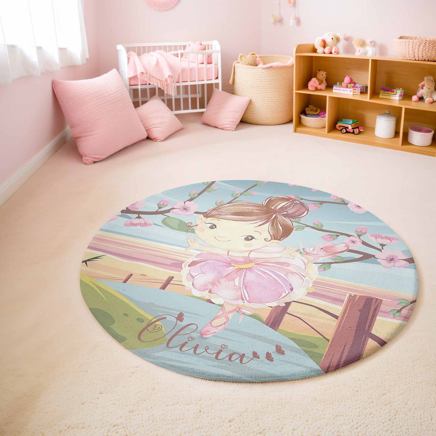 Ballet Girl Round Rug