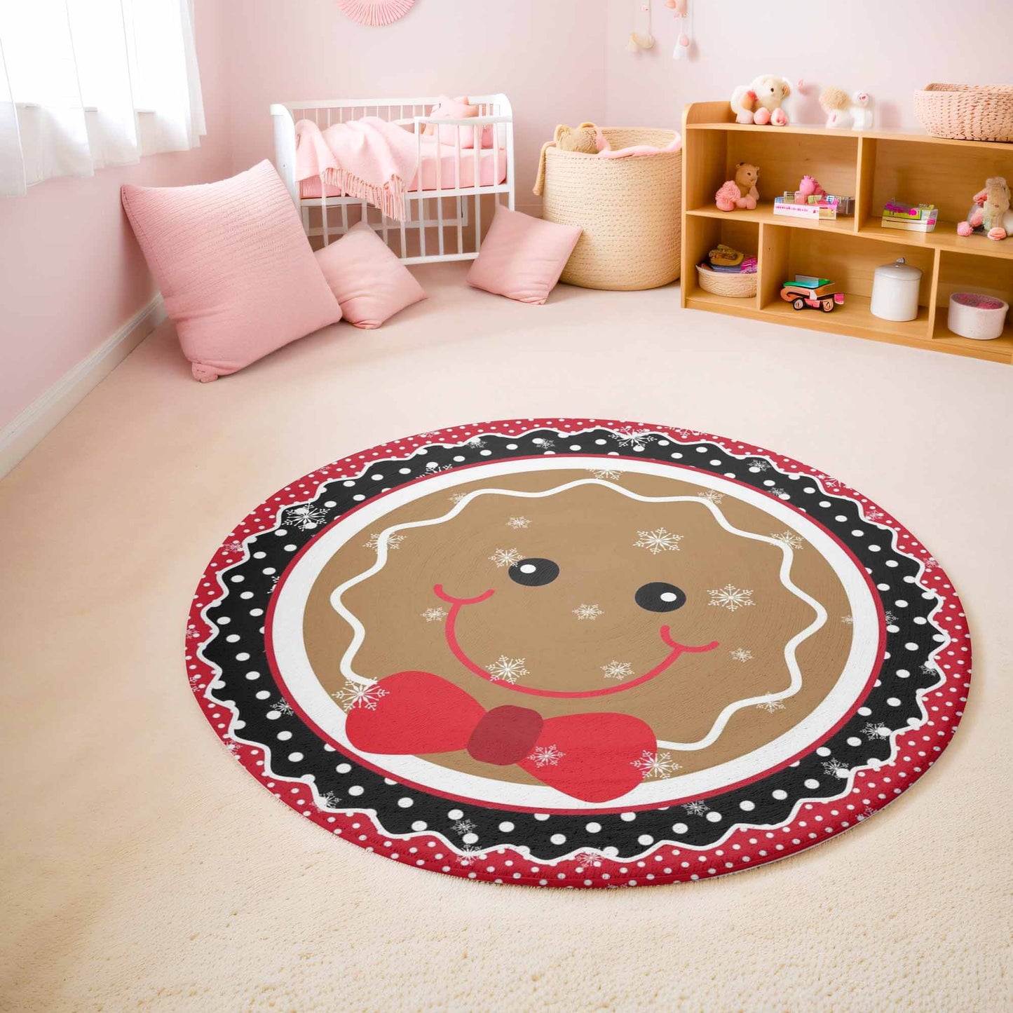 Gingerbread Man Round Rug