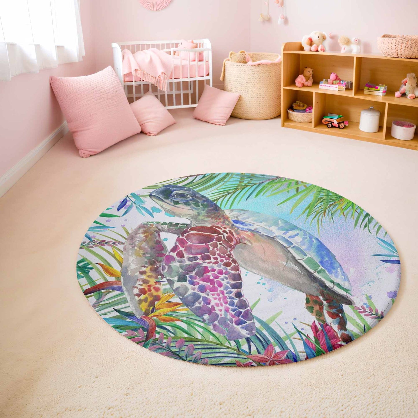 Sea Turtle Round Rug