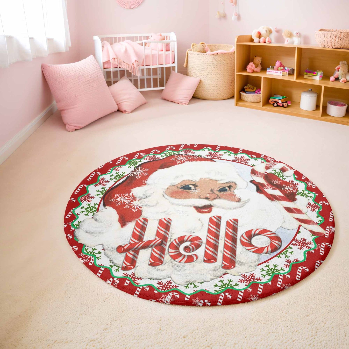 Santa Claus Round Rug