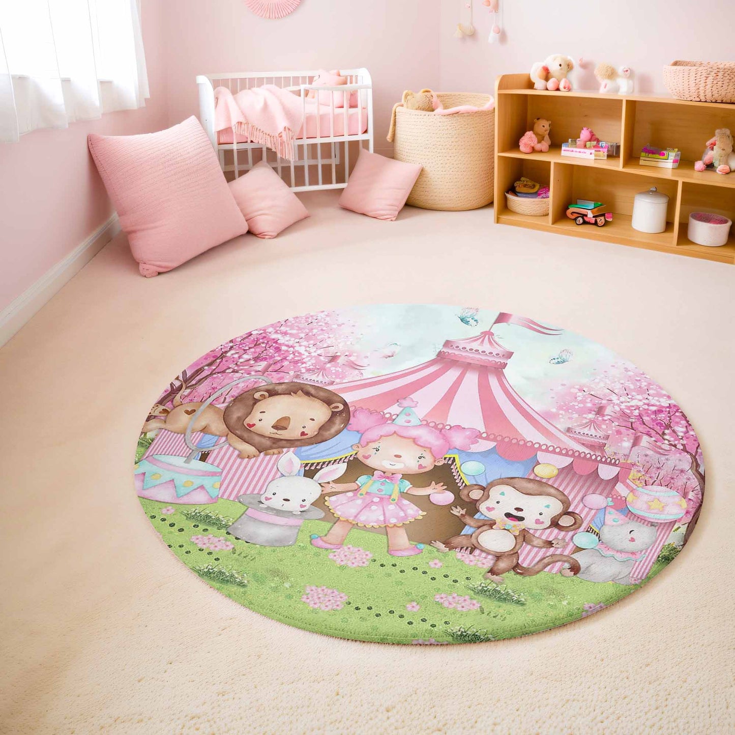 Circus Friends Round Rug