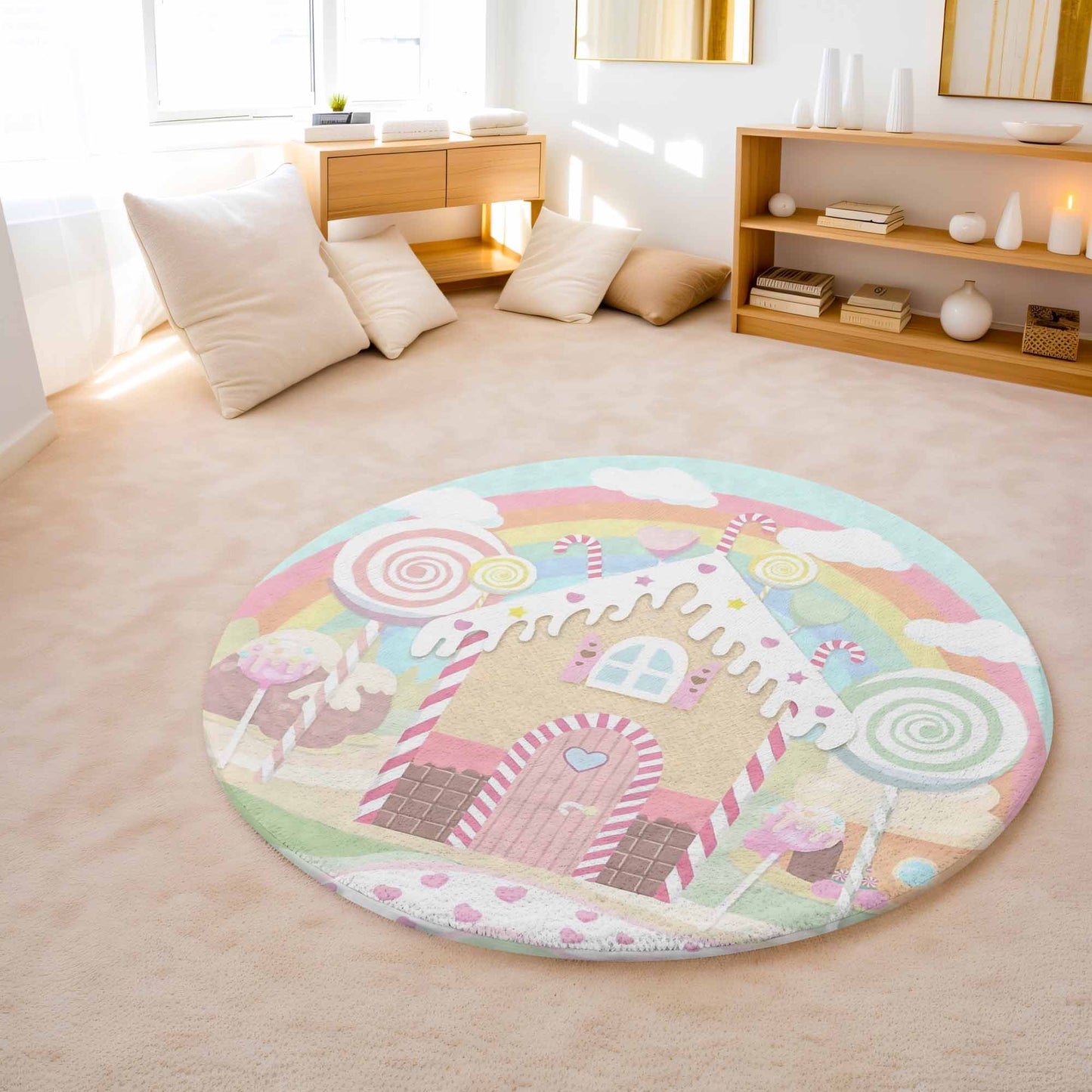 Candy House Round Rug
