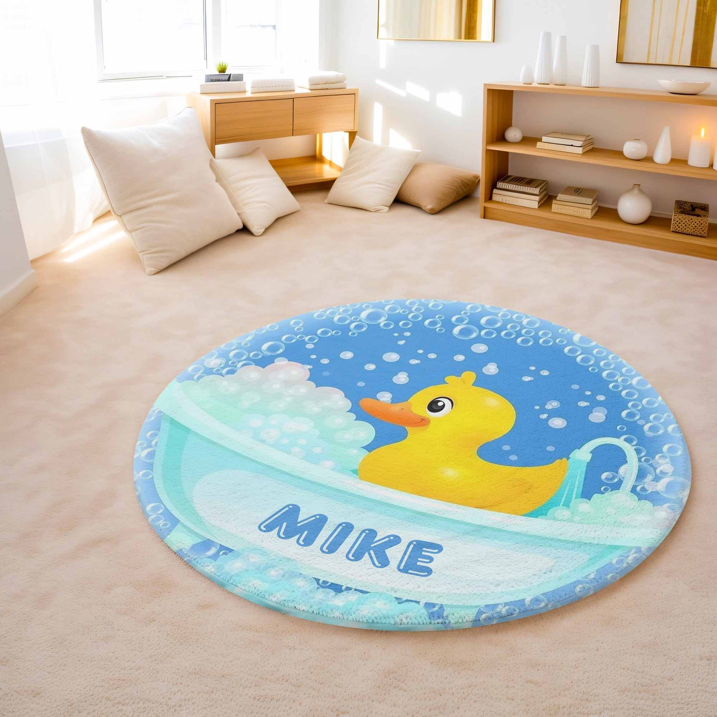 Bubble Duck Round Rug