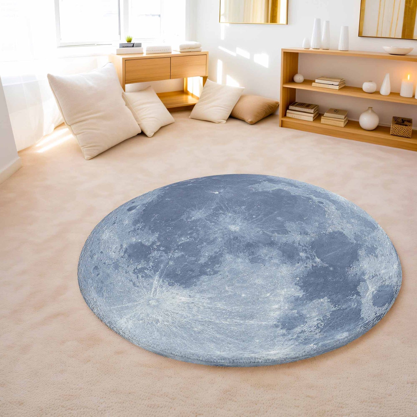 Blue Moon Round Rug
