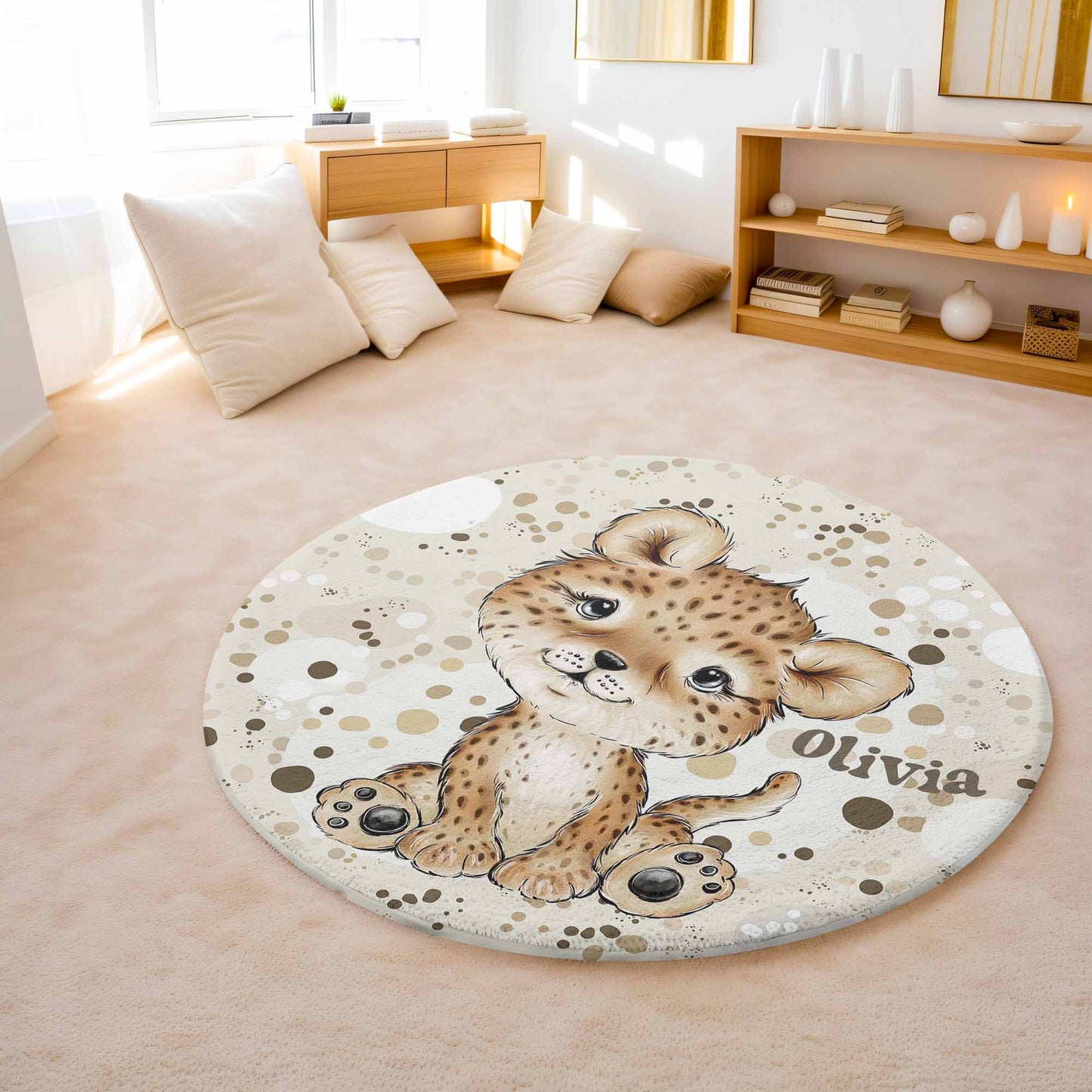 Baby Leopard Round Rug