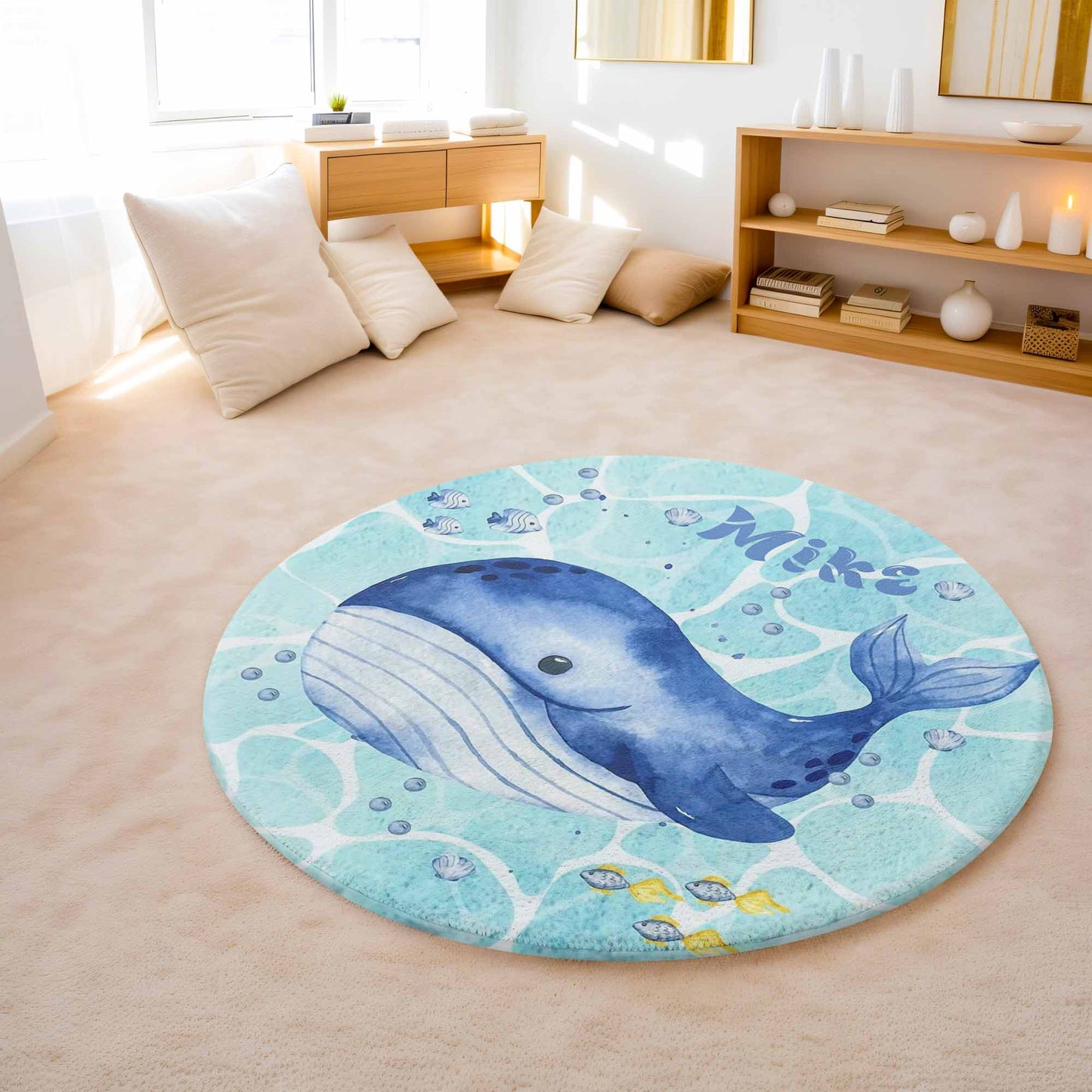 Little Whale Round Rug