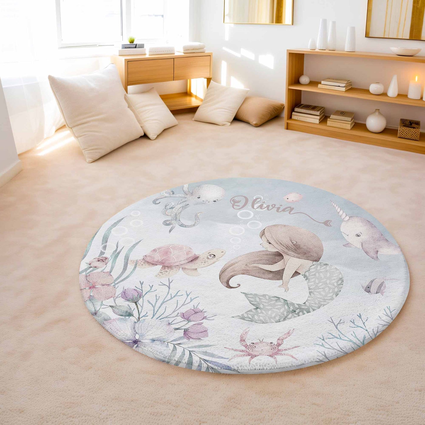 Little Mermaid Round Rug
