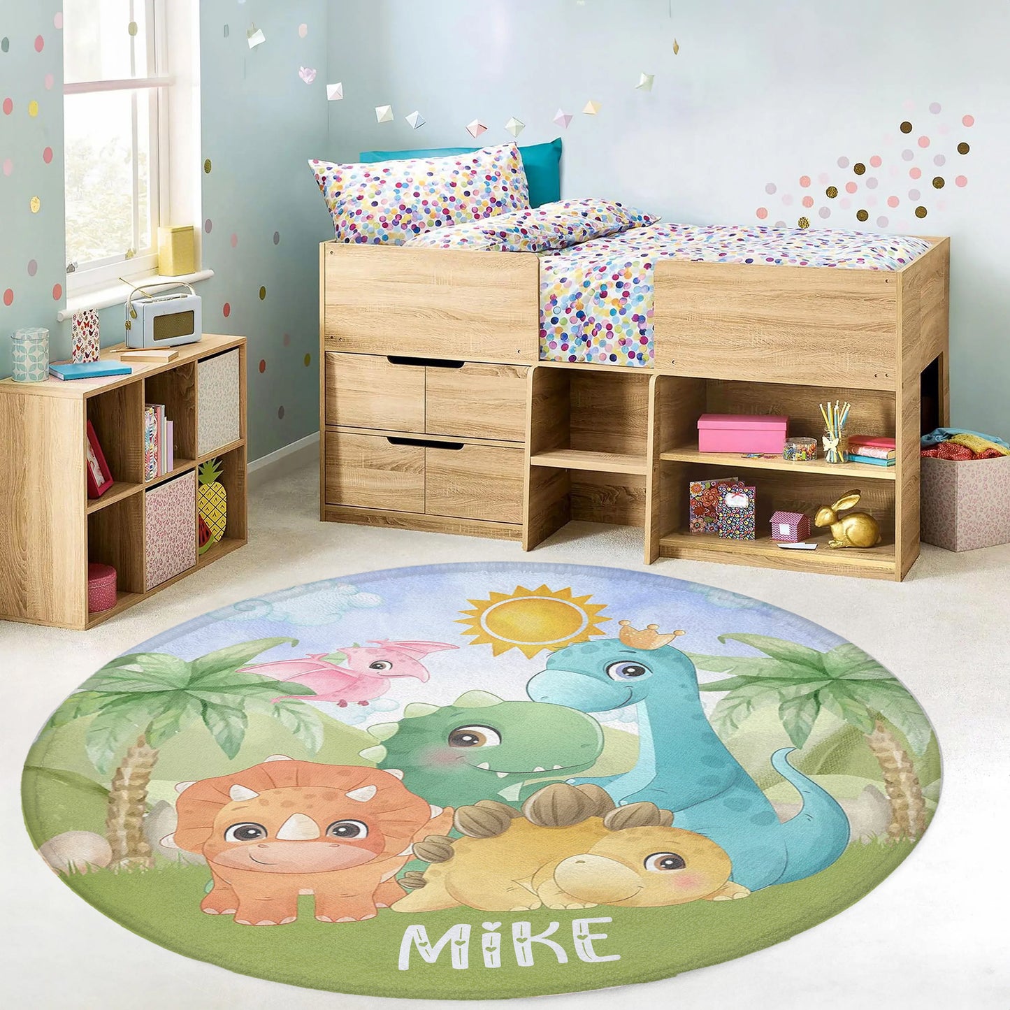 Dinosaur Friends Round Rug